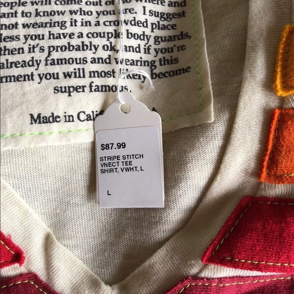 Aviator Nation stripe V-Neck T-shirt! - Picture 4 of 5